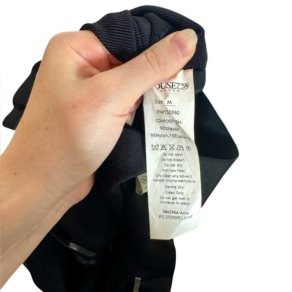 House of CB Aina Black Cut Out Bandage Midi Dress - Picture 8 of 16